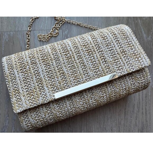 Straw Beach Clutch Summer Purse Evening Shoulder Handbag Party Prom Wedding Bag - Picture 2 of 7